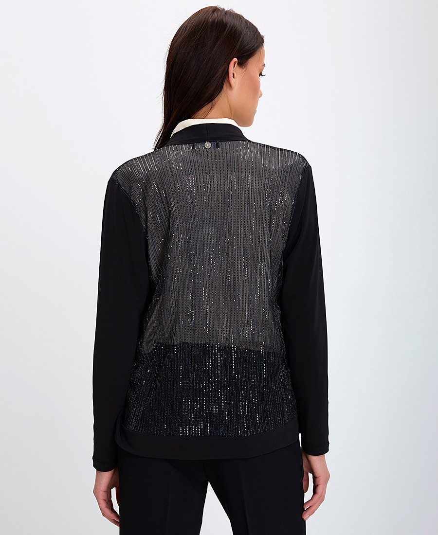 Laura Biagiotti Γυναικεία Ζακέτα σε Στρας σε Μαύρο φωτογραφία