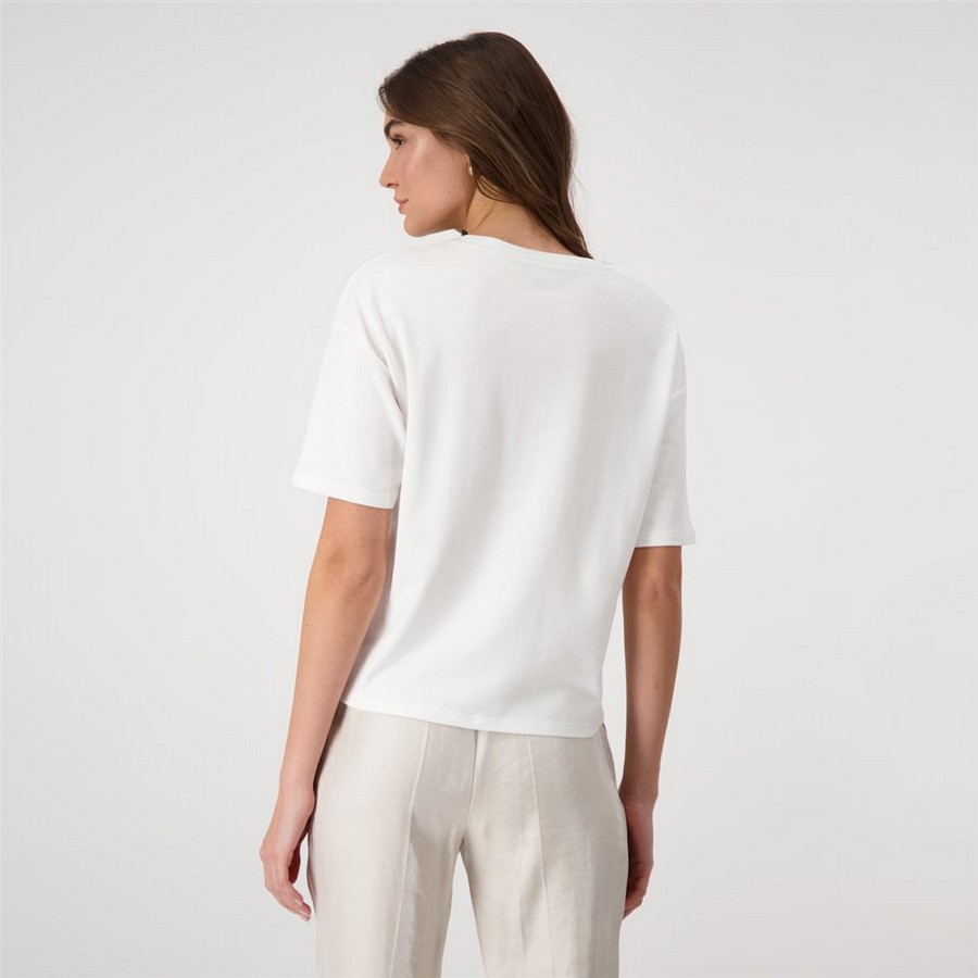 Monari Γυναικείο T-Shirt Regular Fit Με Toucan & Parrot Print Και Λαμπερές Λεπτομέρειες φωτογραφία