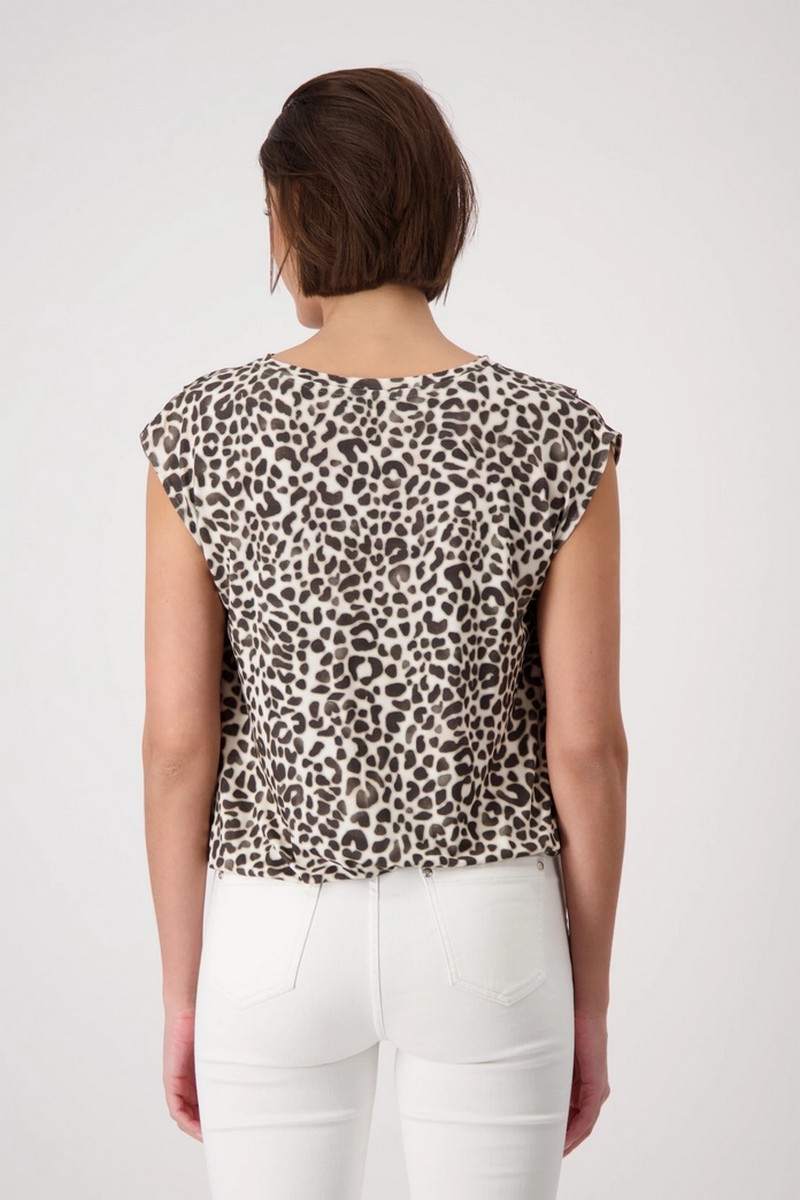 Monari Γυναικεία Μπλούζα Regular Fit Με Animal Print Σε Ανάγλυφη Υφή φωτογραφία