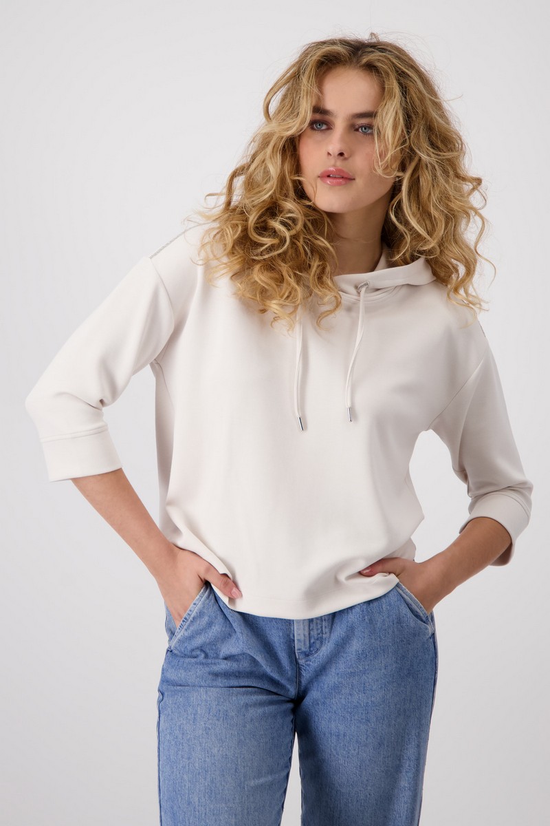  Monari Γυναικείο Φούτερ Regular Fit με Διακοσμητική Αλυσίδα 
