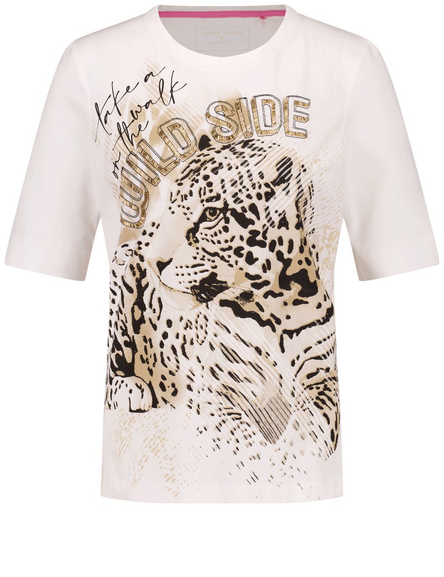 Gerry Weber Γυναικείο Top Slim Fit με Μανίκια Μεσαίου Μήκους Animal Print φωτογραφία