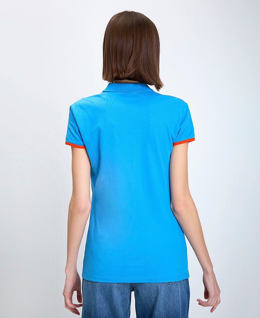 Harmont & Blaine Γυναικείο Polo Κανονική Γραμμή Βαμβακερό Με Ελαστικότητα Μπλε φωτογραφία