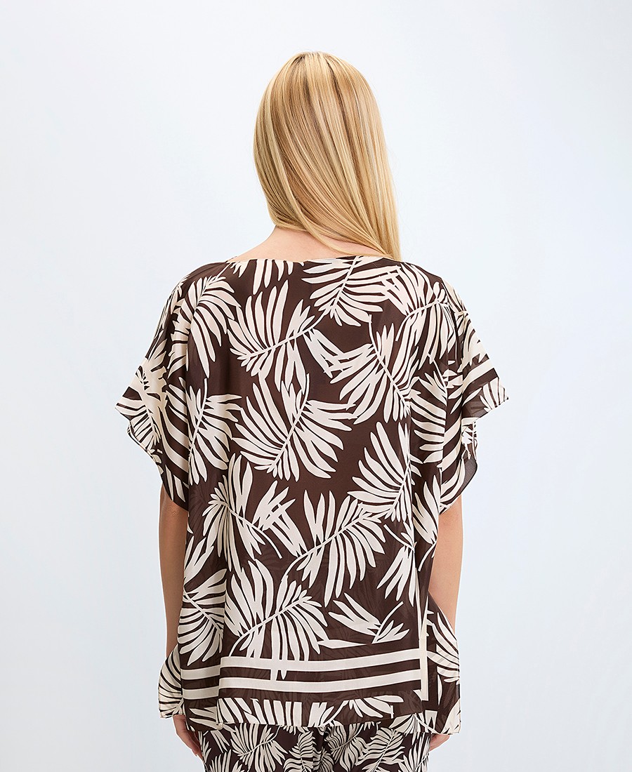 Seventy Venezia Γυναικείο Ριχτό Τοπ με Floral Μοτίβο και Στρογγυλή Λαιμόκοψη φωτογραφία