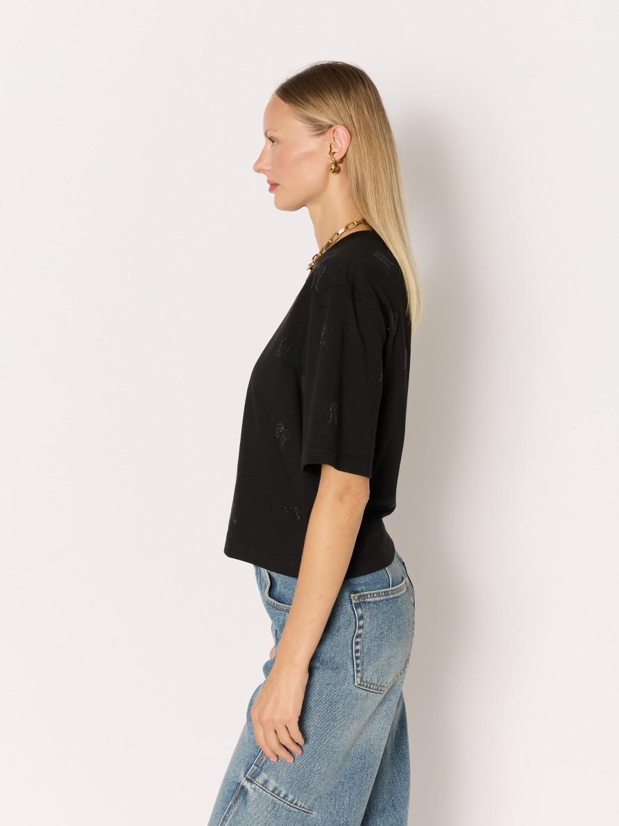 Berenice Γυναικείο T-Shirt Regular Fit Βαμβακερό Με Στρας φωτογραφία