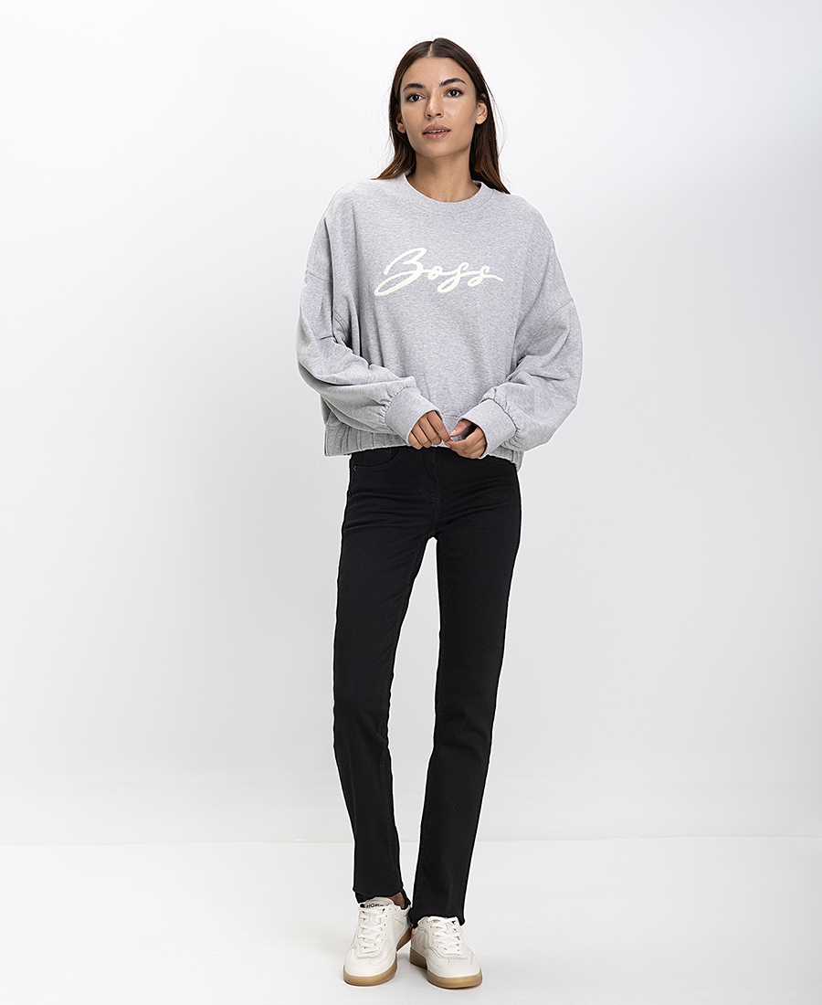 Boss Γυναικείο Φούτερ Oversized Fit Με Κεντημένο Λογότυπο φωτογραφία