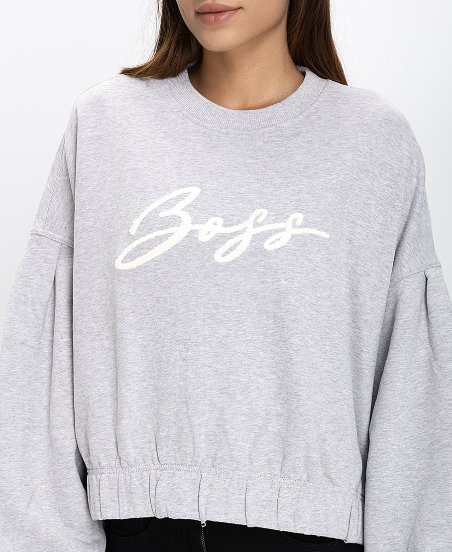 Boss Γυναικείο Φούτερ Oversized Fit Με Κεντημένο Λογότυπο φωτογραφία