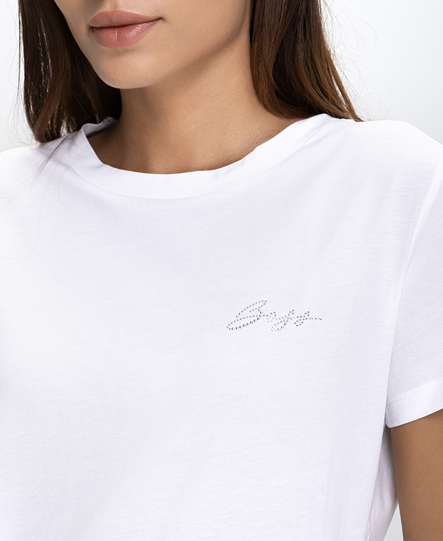 Boss Γυναικείο T-shirt Regular Fit Με Κεντημένο Λογότυπο φωτογραφία