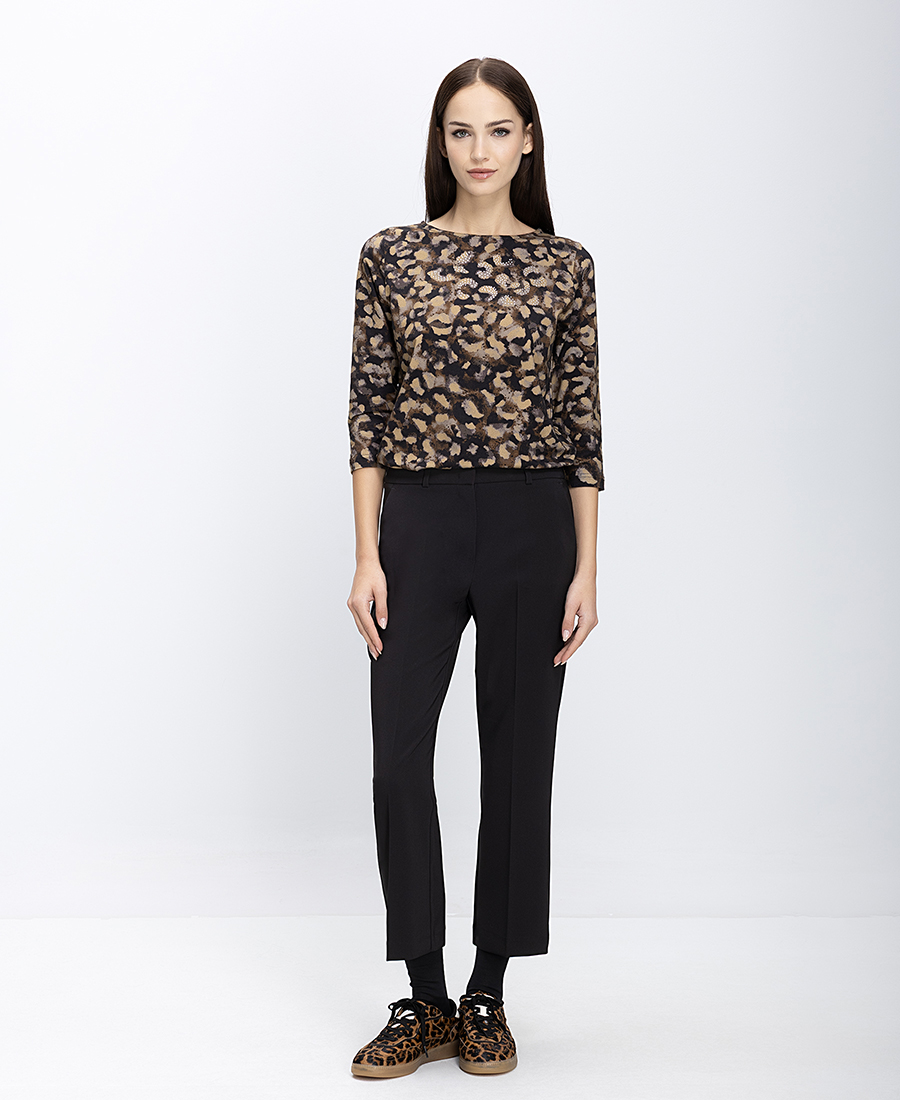 Γυναικεία Μπλούζα Βαμβακερή Με Animal Print φωτογραφία