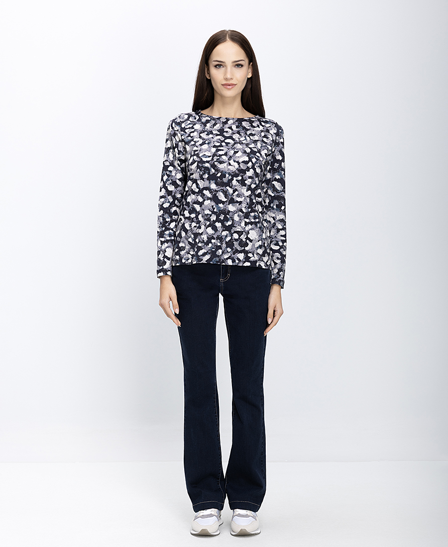 Γυναικεία Μπλούζα Βαμβακερή Με Abstract Μοτίβο φωτογραφία