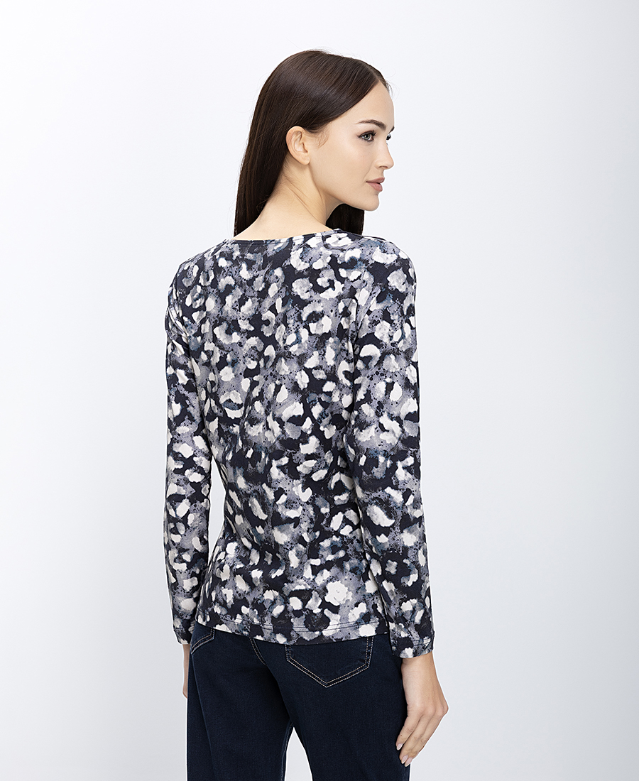 Γυναικεία Μπλούζα Βαμβακερή Με Abstract Μοτίβο φωτογραφία