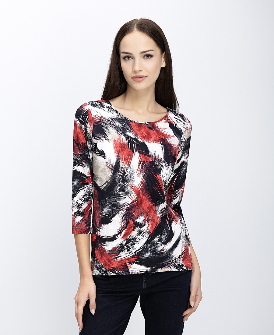 Γυναικεία Μπλούζα Με Abstract Μοτίβο