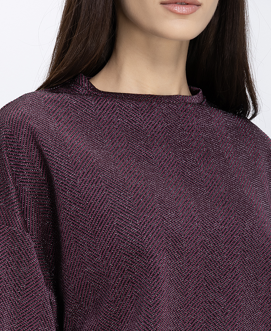 Γυναικεία Μπλούζα Με Ανάγλυφη Υφή Lurex φωτογραφία