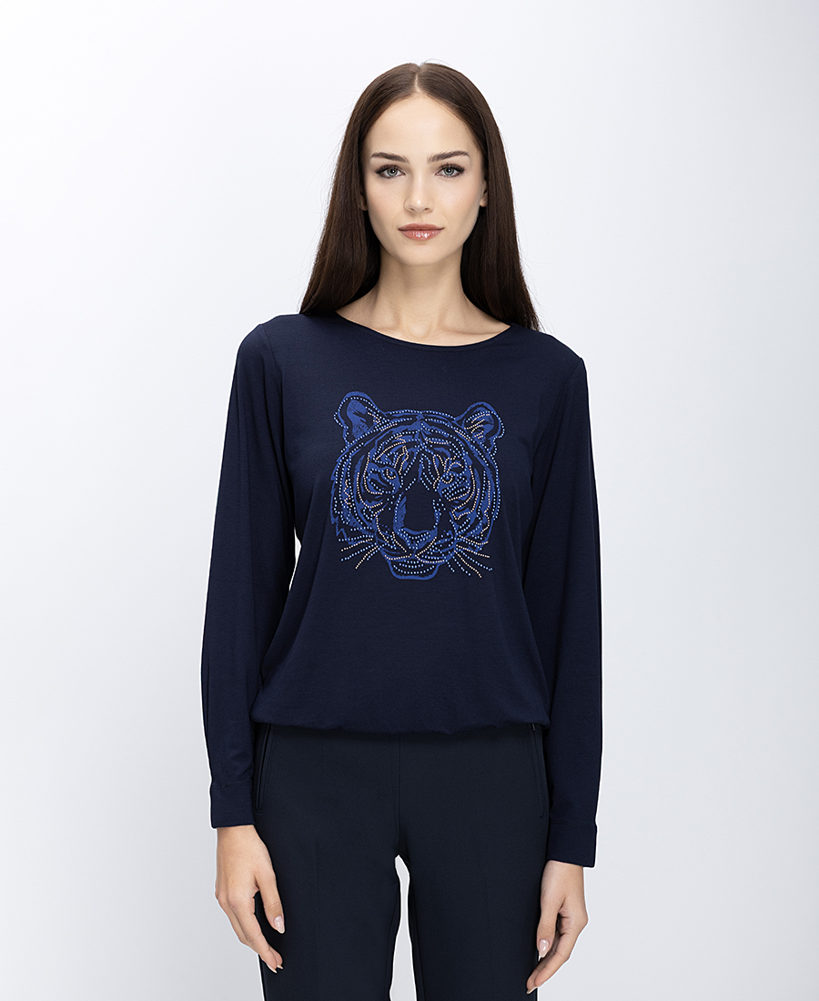 Bianca Γυναικεία Μπλούζα Με Strass Μοτίβο