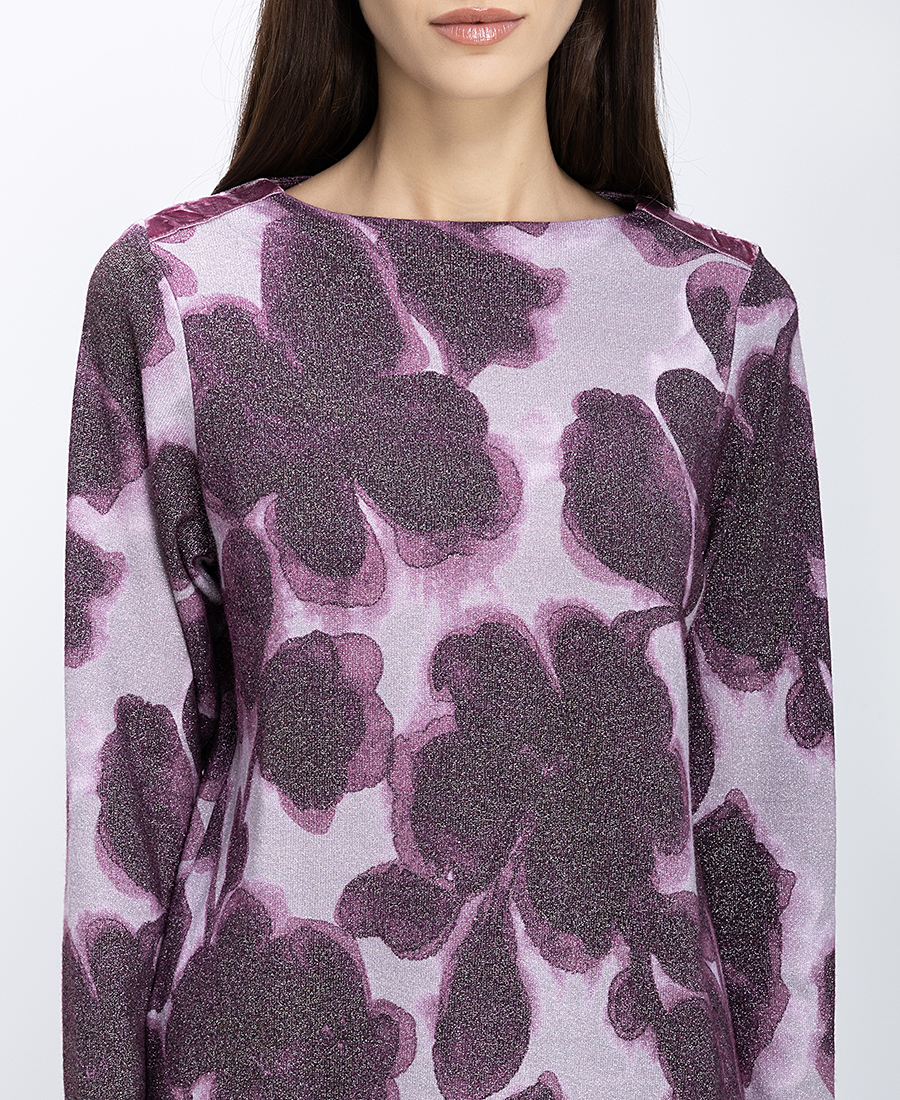 Γυναικεία Μπλούζα Με Floral Μοτίβο Και Διακριτική Λάμψη φωτογραφία
