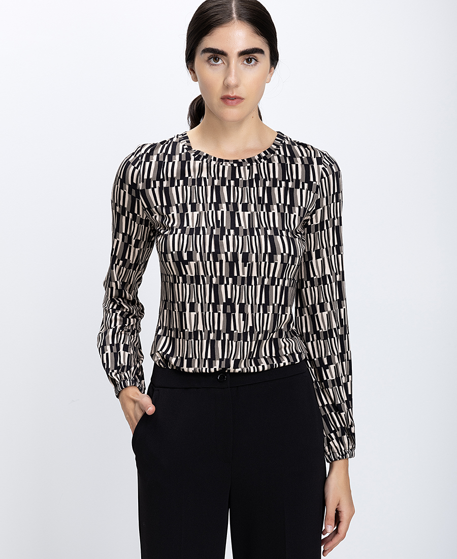 The Abito The Abito Γυναικεία Μπλούζα Με Γεωμετρικό Μοτίβο