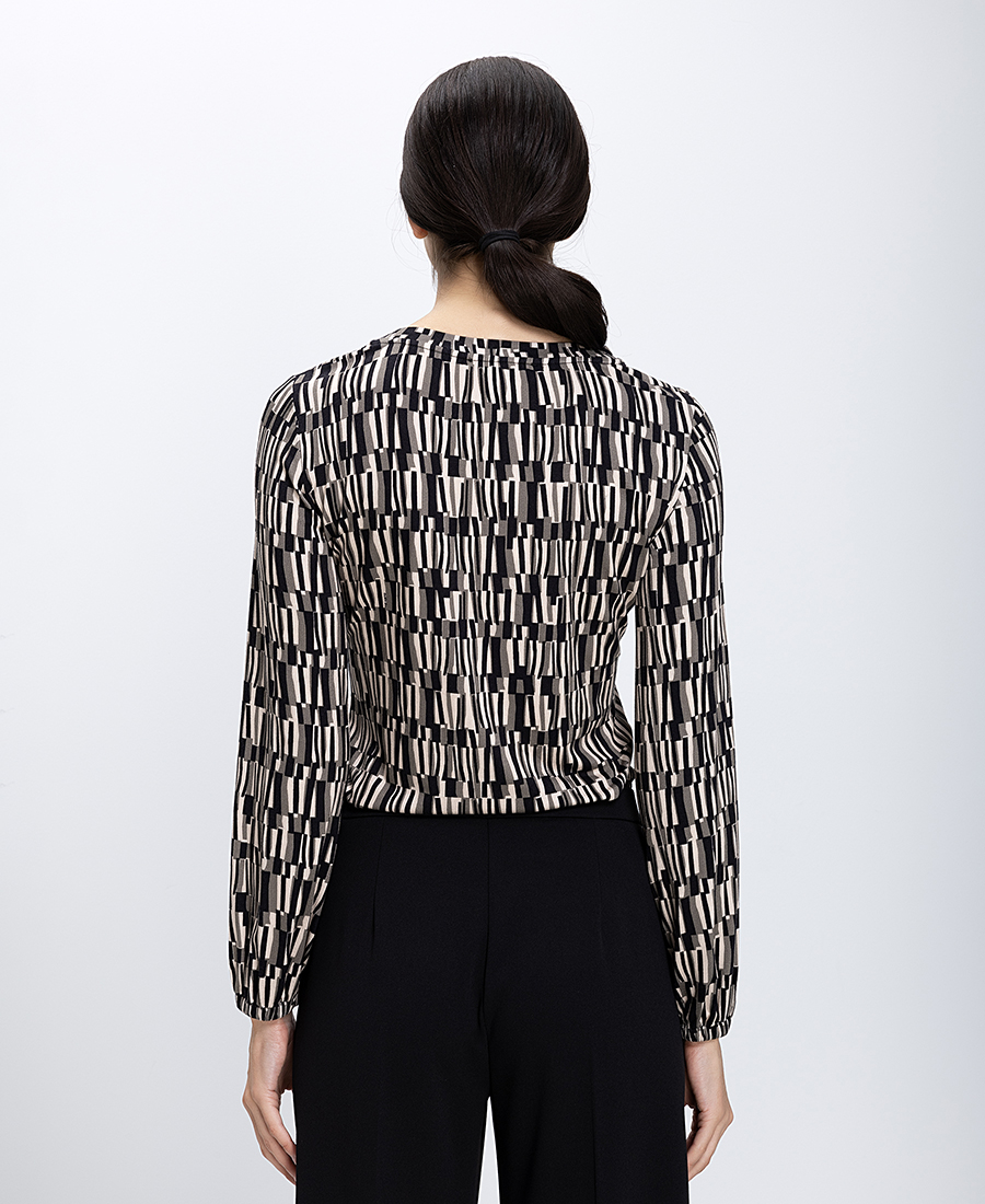 The Abito Γυναικεία Μπλούζα Με Γεωμετρικό Μοτίβο φωτογραφία