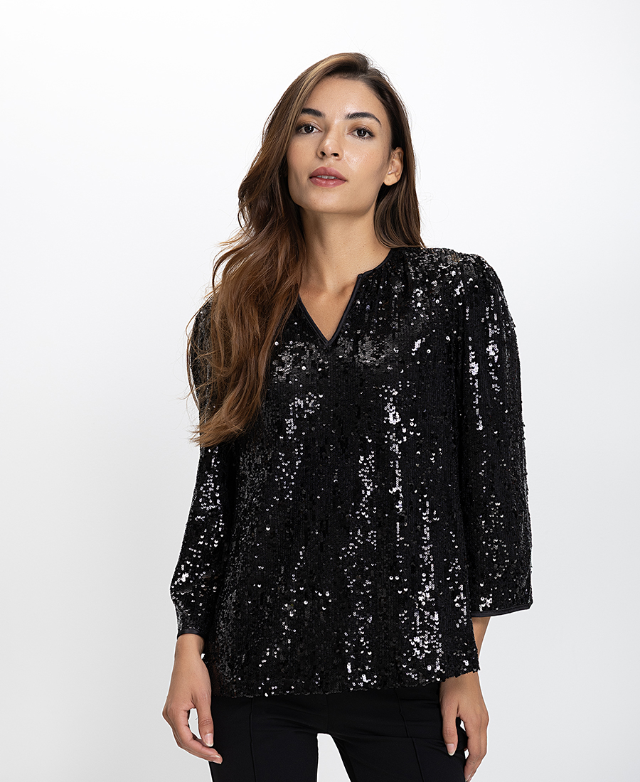 Luna Llena Luna Llena Γυναικείο Τοπ Παγιέτες Regular Fit