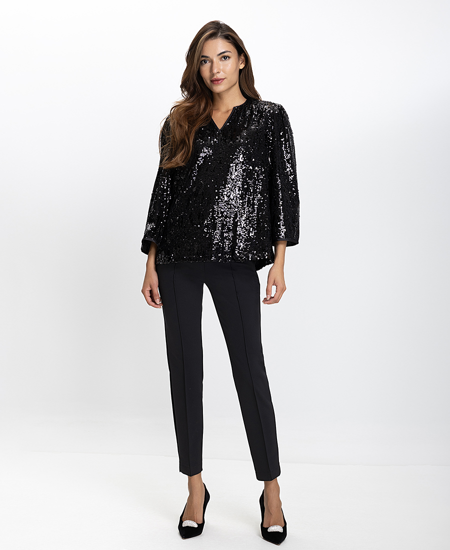 Luna Llena Γυναικείο Τοπ Παγιέτες Regular Fit φωτογραφία