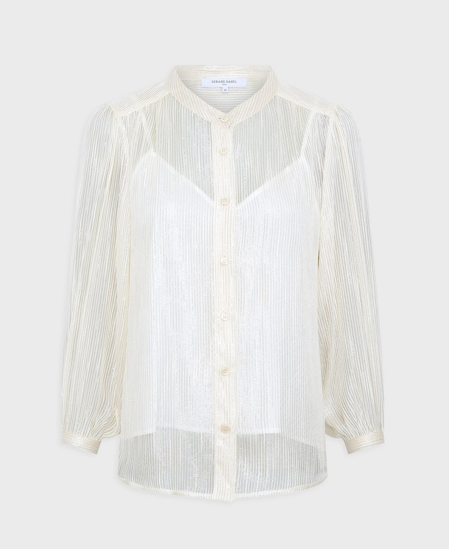 Gerard Darel Ριγέ Πουκάμισο με Lurex φωτογραφία