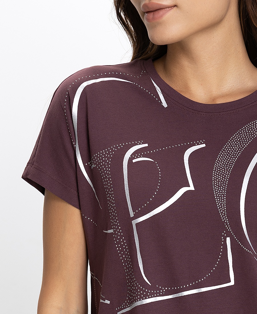 Gerry Weber Γυναικεία Μπλούζα Regular Fit Με Λογότυπο Και Διακριτική Λάμψη φωτογραφία