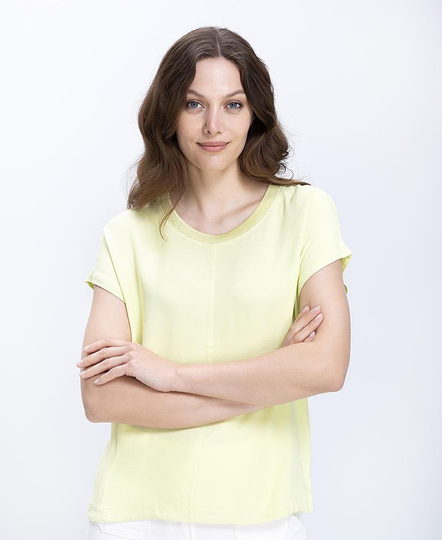 Γυναικεία Μπλούζα Relaxed Fit Με Satin Υφή