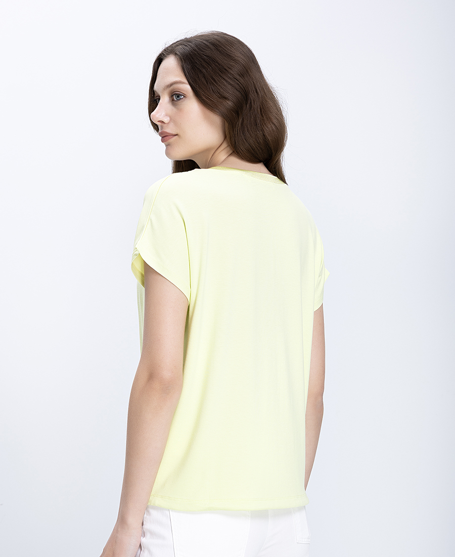 Γυναικεία Μπλούζα Relaxed Fit Με Satin Υφή φωτογραφία