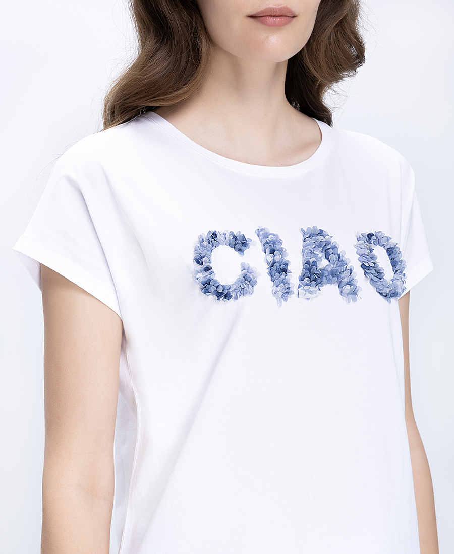 Γυναικεία Μπλούζα Με Floral Lettering φωτογραφία