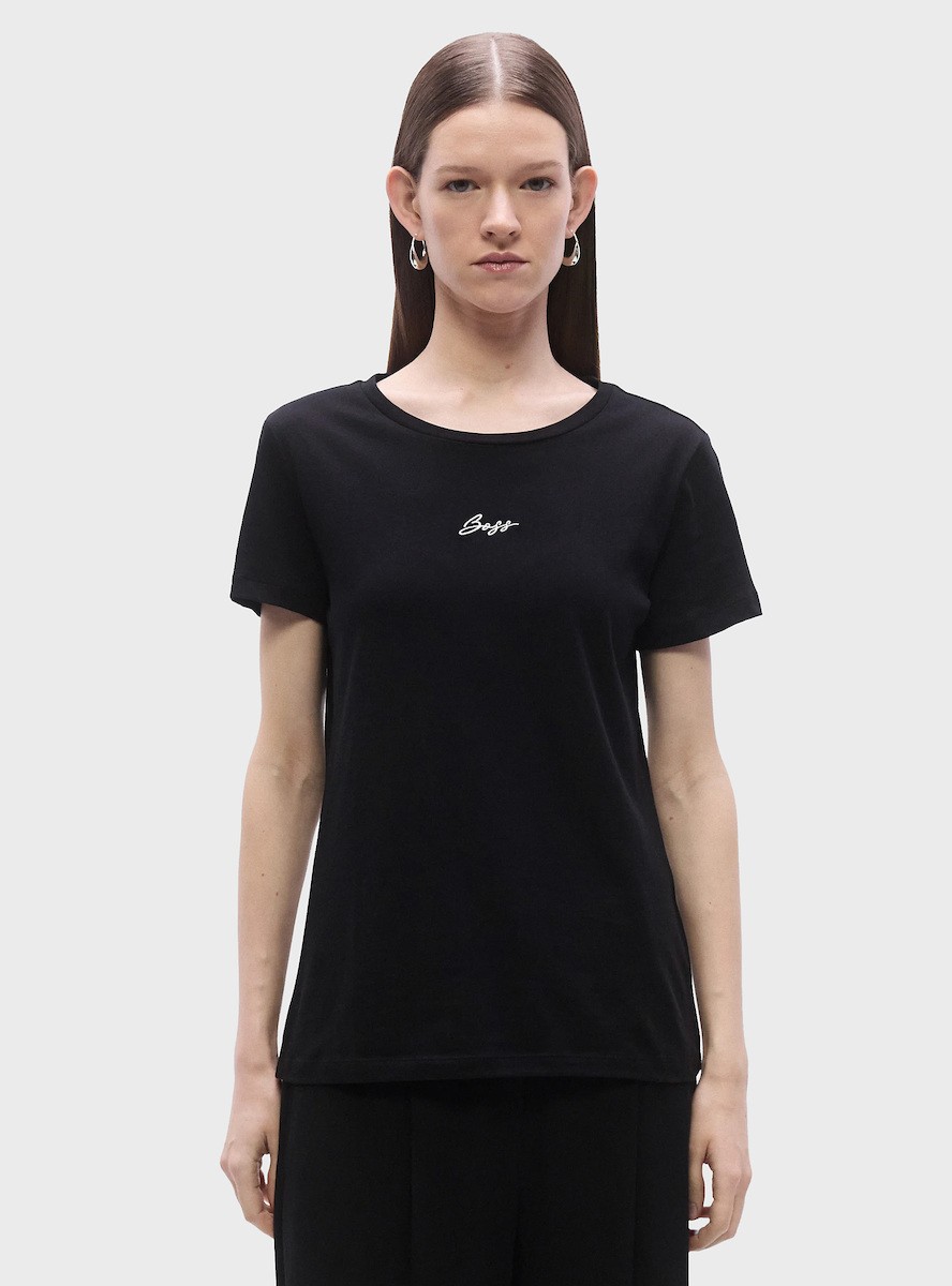 Boss Γυναικείο T-Shirt Βαμβακερό Regular Fit
