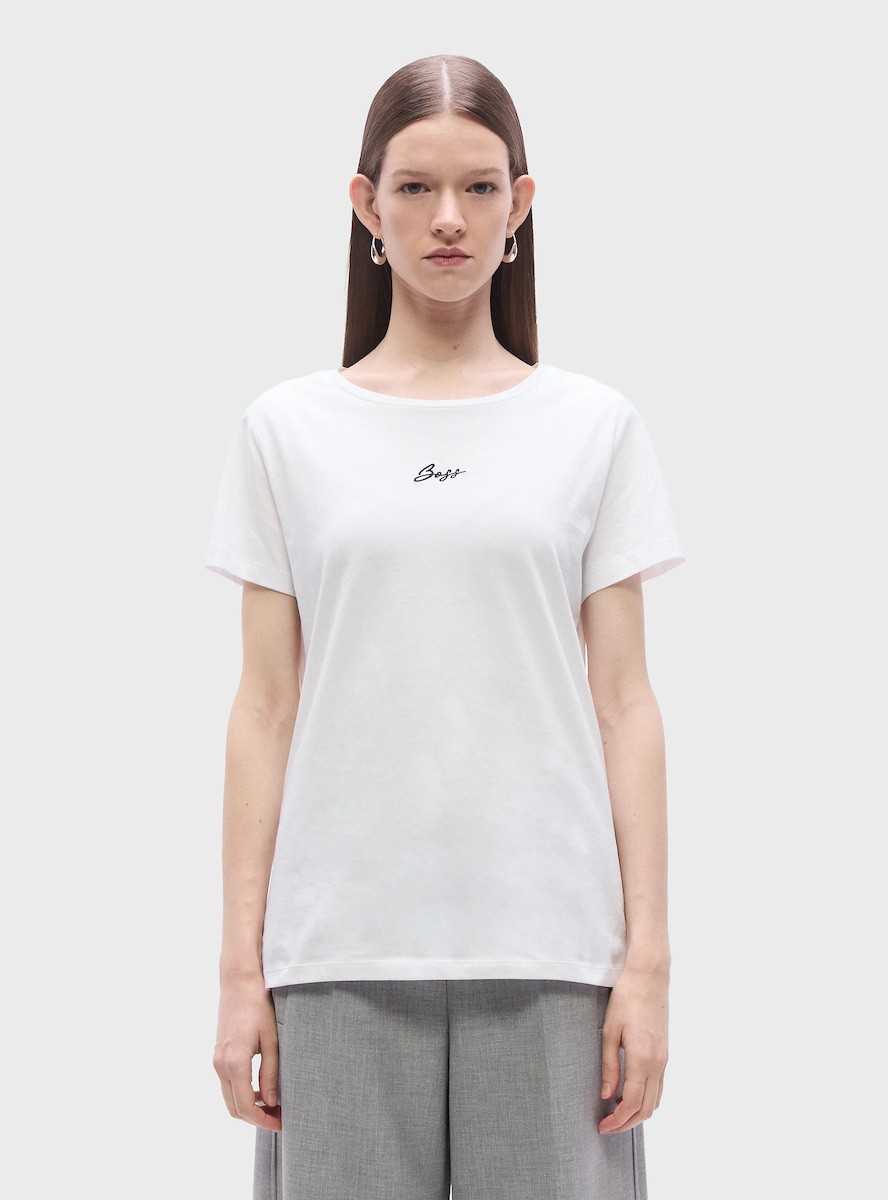 Boss Γυναικείο T-Shirt Βαμβακερό Regular Fit