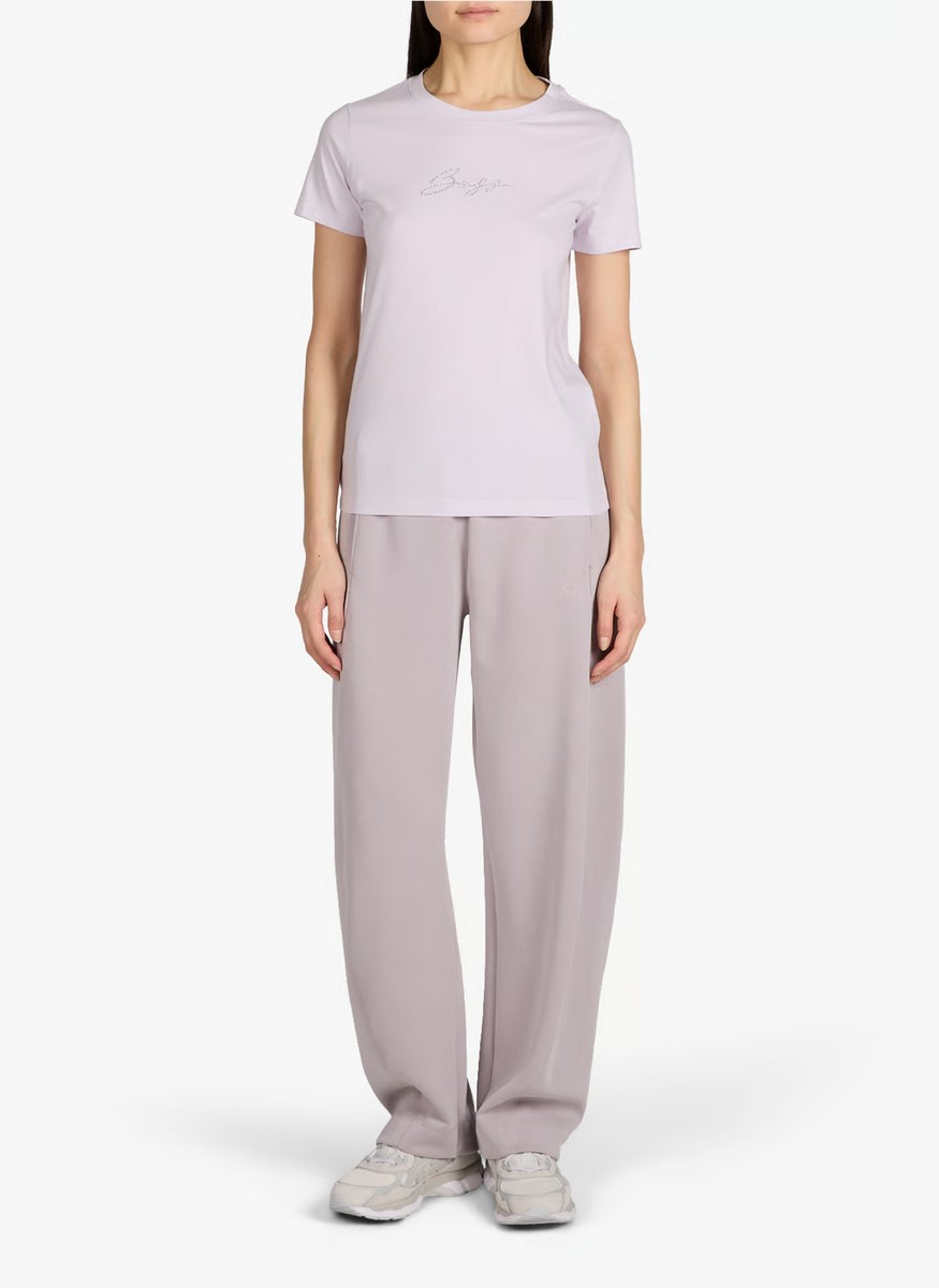 Boss Γυναικείο T-Shirt Βαμβακερό Regular Fit Με Strass Logo φωτογραφία