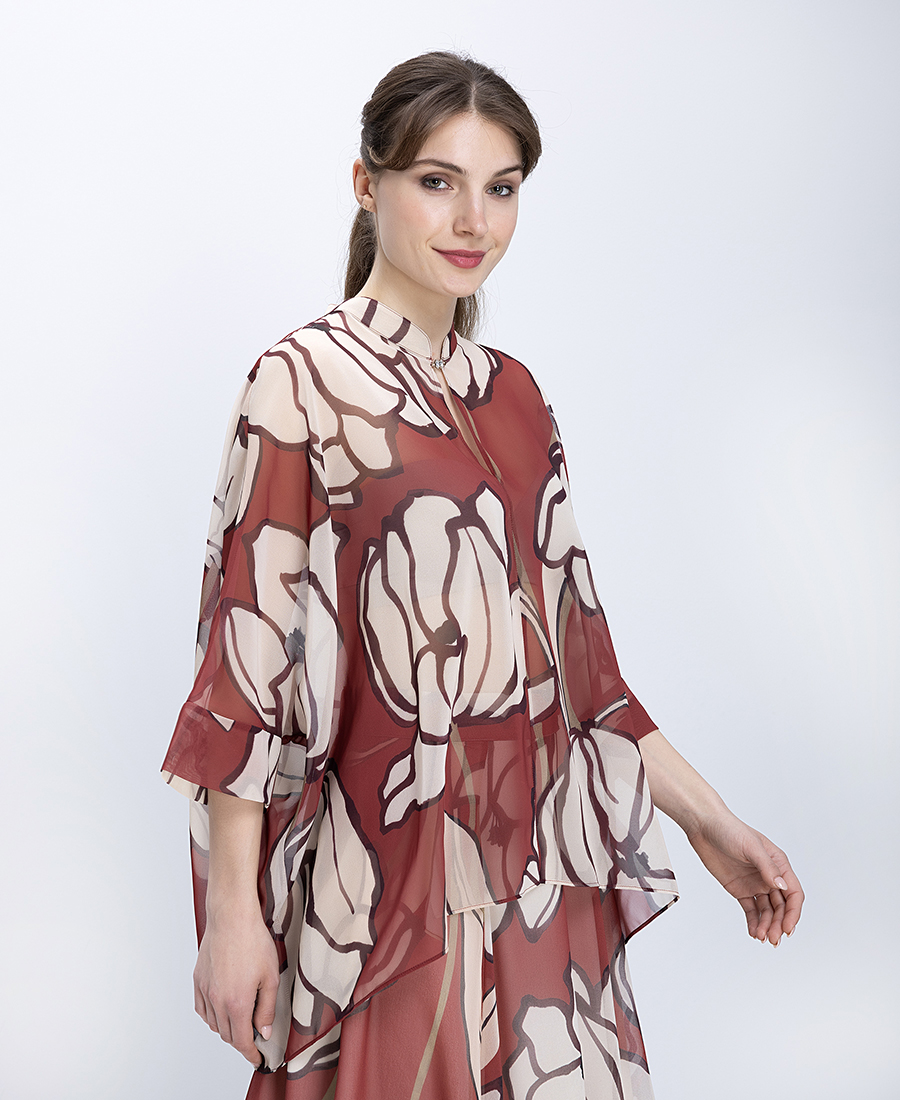 Diana D Γυναικεία Μπλούζα Με Φλοράλ Σχέδιο Relaxed Fit