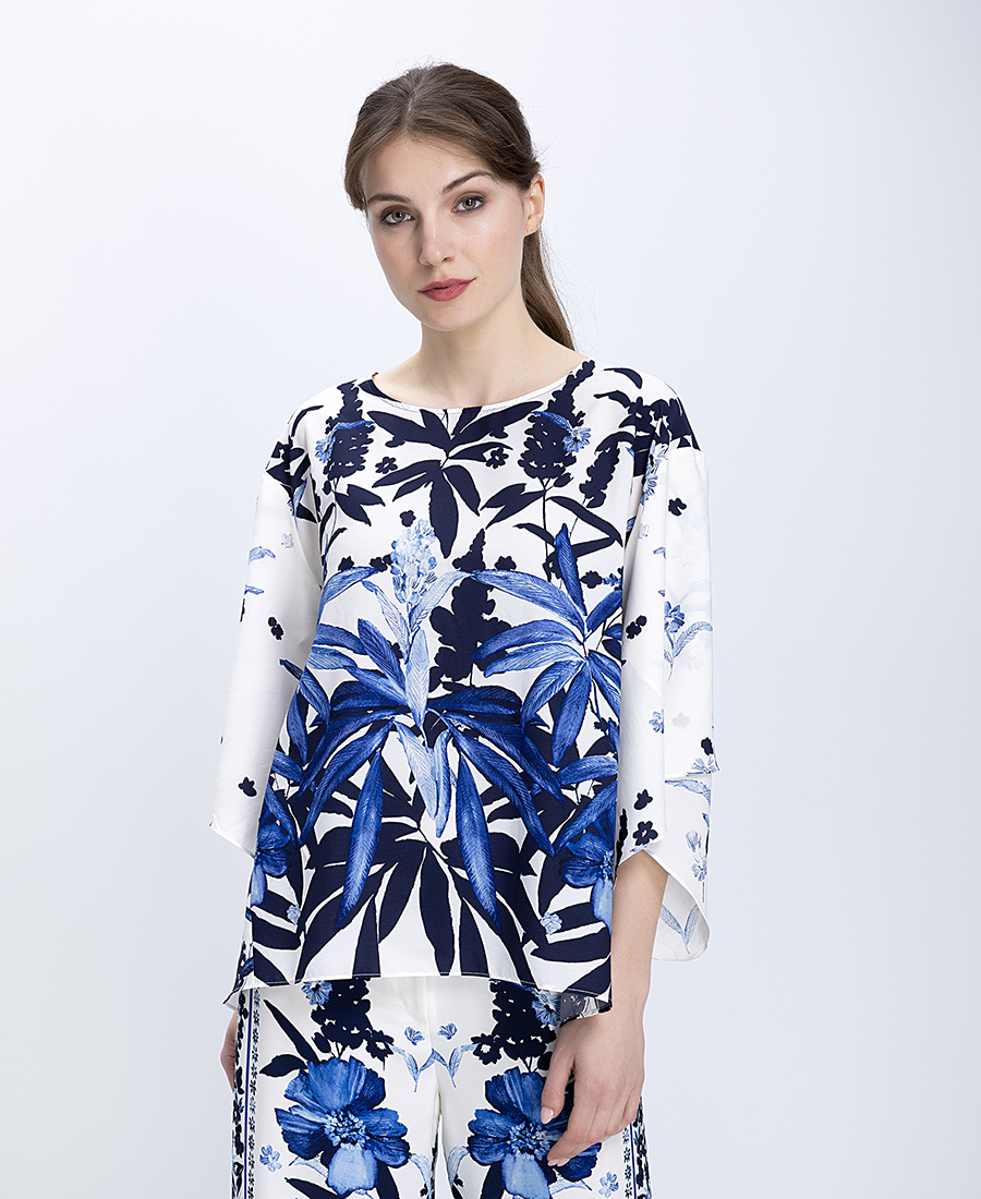 Diana D Γυναικεία Μπλούζα Με Φλοράλ Σχέδιο Relaxed Fit