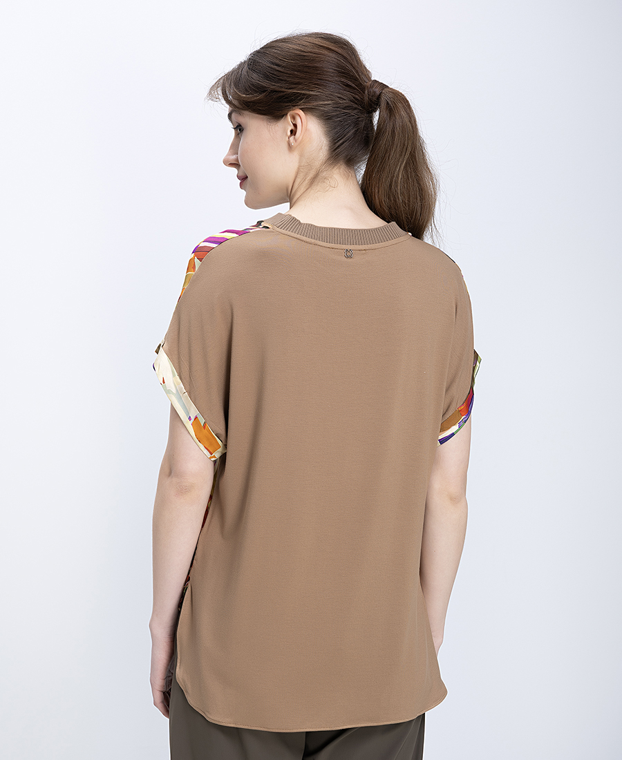 Elena Miro Γυναικεία Μπλούζα Abstract Print Με Κοντό Μανίκι Regular Fit φωτογραφία