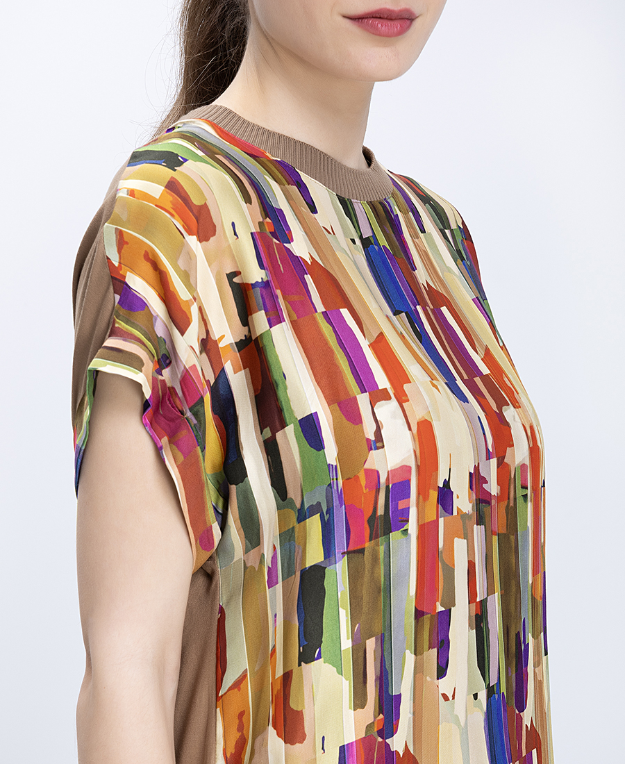 Elena Miro Γυναικεία Μπλούζα Abstract Print Με Κοντό Μανίκι Regular Fit φωτογραφία
