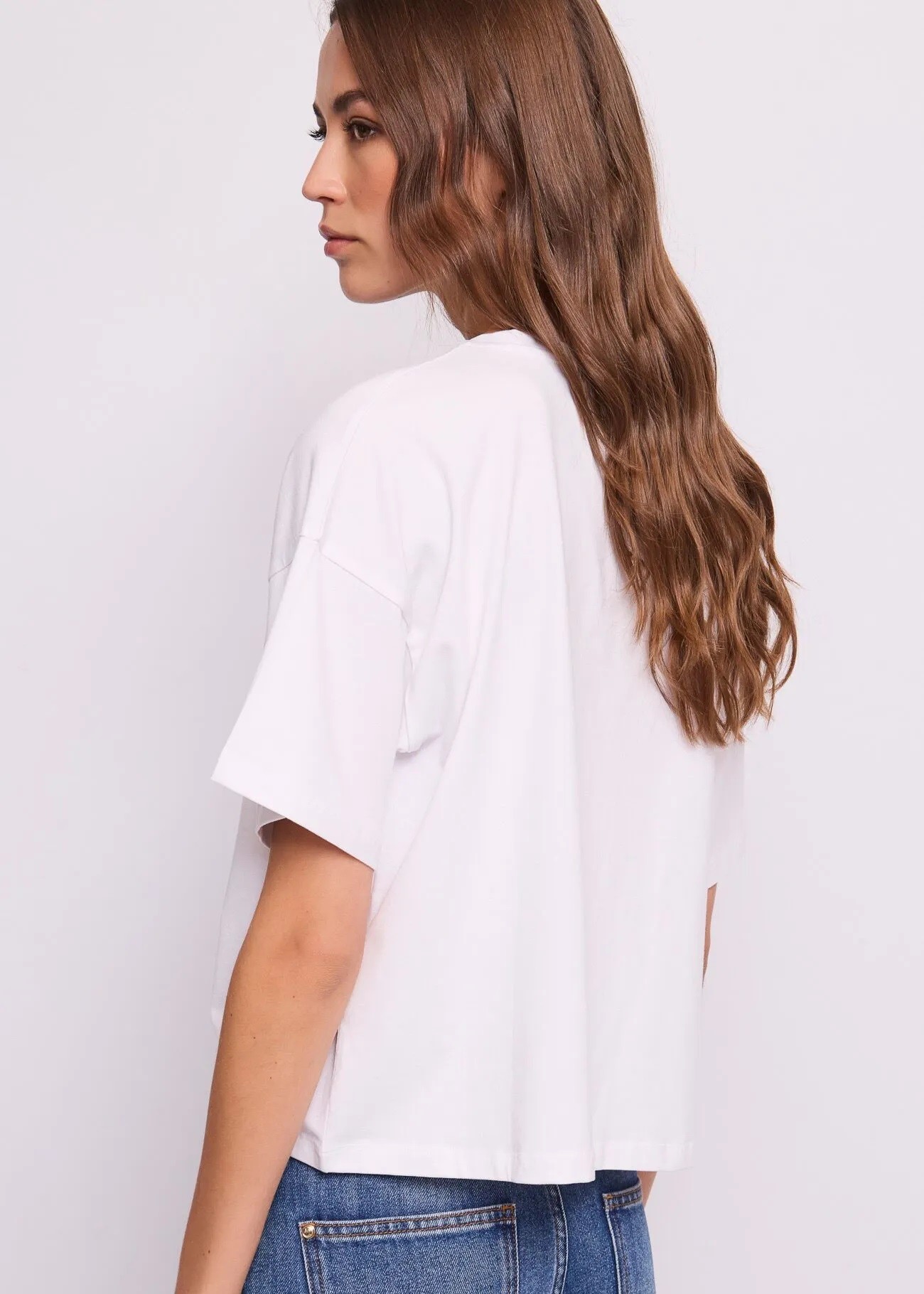 Gaudi Γυναικείο T-shirt Βαμβακερό Stretch Με Logo Και Strass