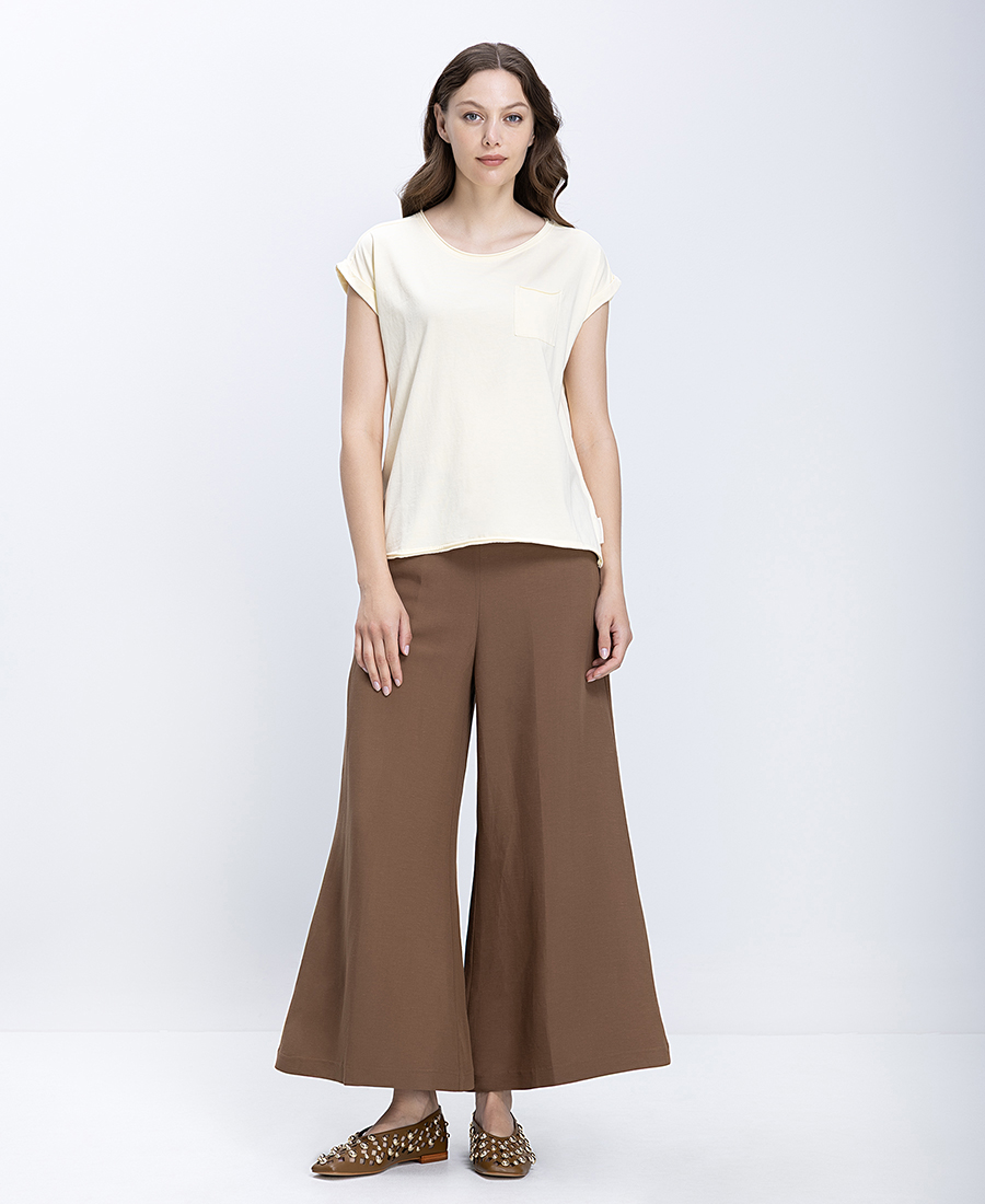 The Fashion People Γυναικεία Βαμβακερή Μπλούζα Regular Fit Με Τσέπη φωτογραφία
