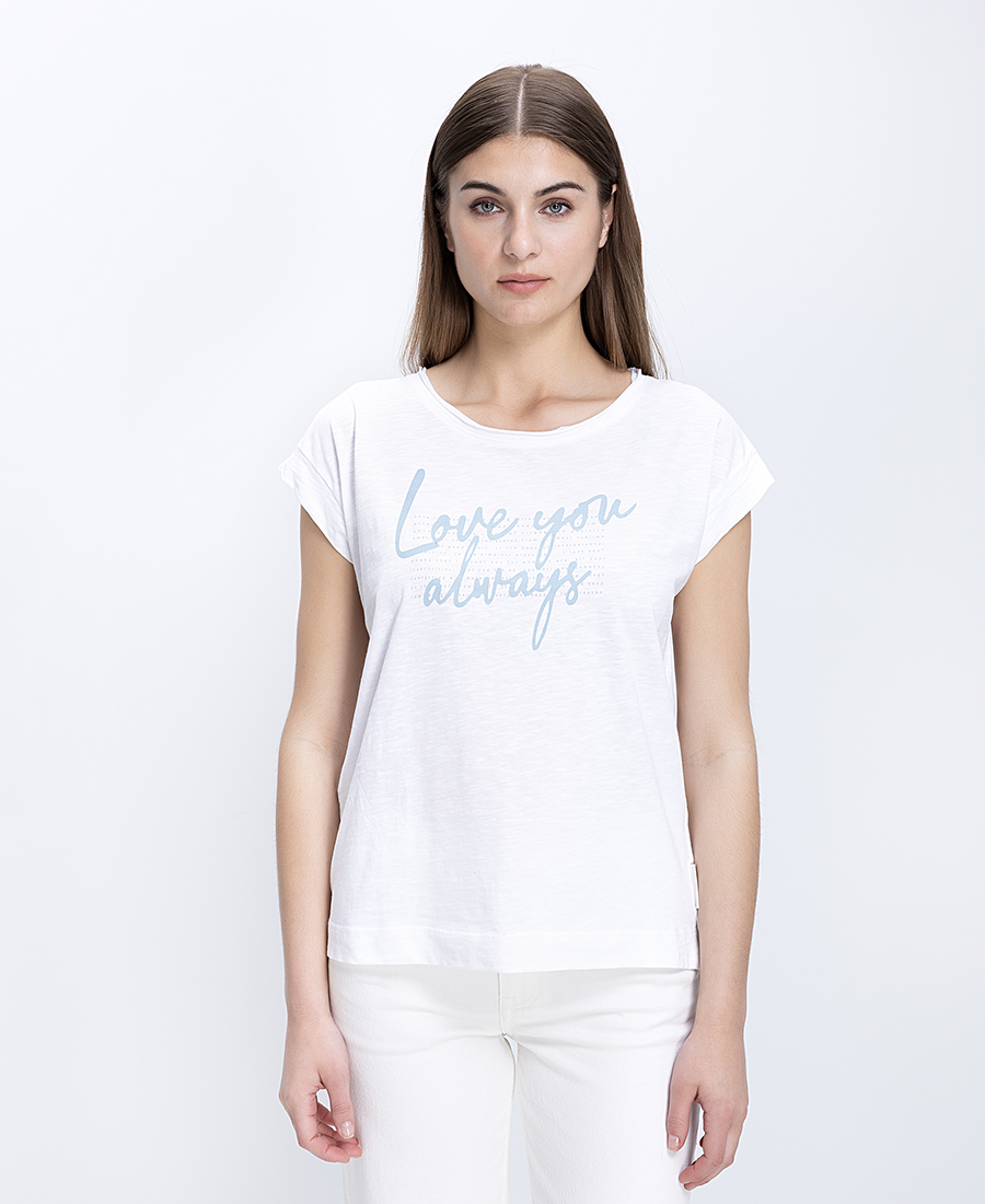 The Fashion People Γυναικείο Βαμβακερό T-Shirt Με Τύπωμα