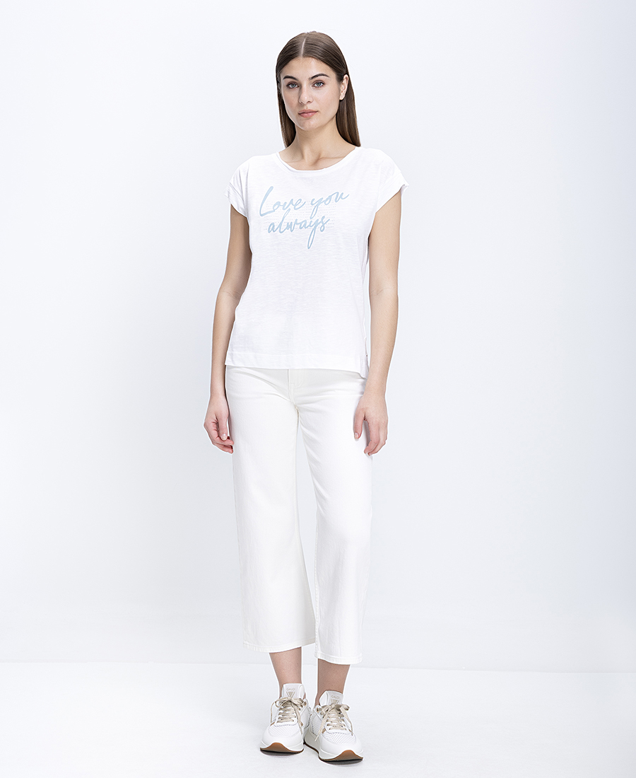 Γυναικείο Βαμβακερό T-Shirt Με Τύπωμα φωτογραφία