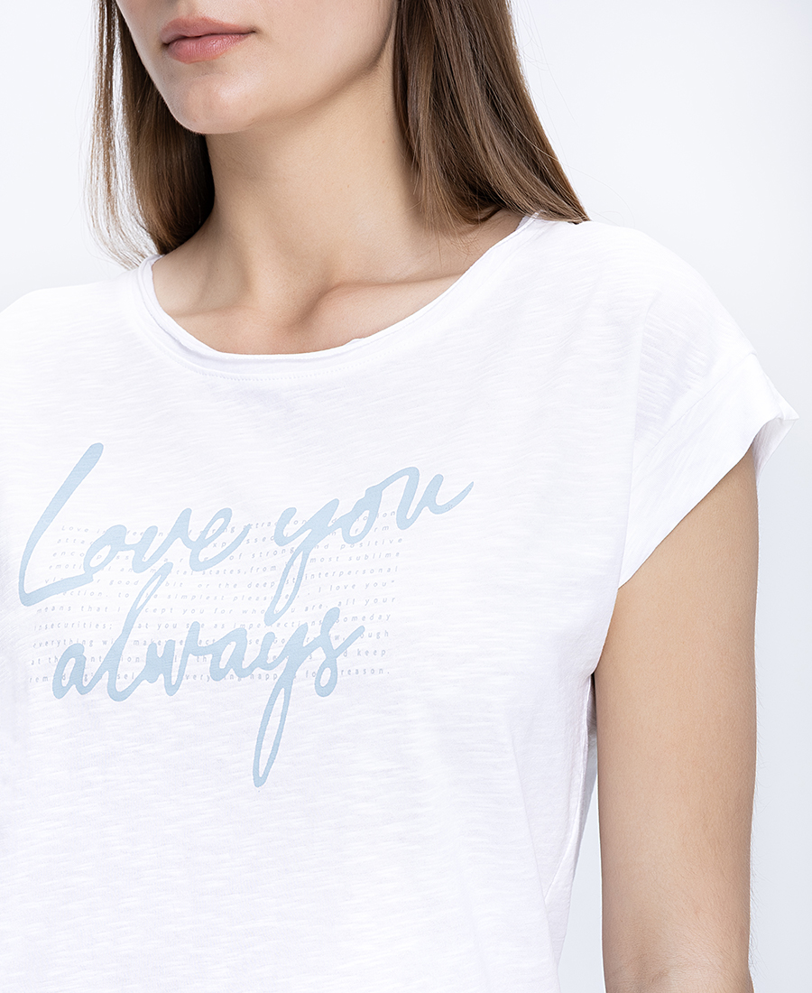 Γυναικείο Βαμβακερό T-Shirt Με Τύπωμα φωτογραφία