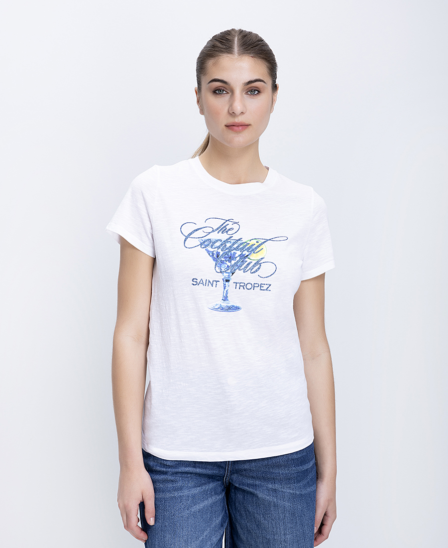 Γυναικείο Βαμβακερό T-Shirt Με Graphic Print