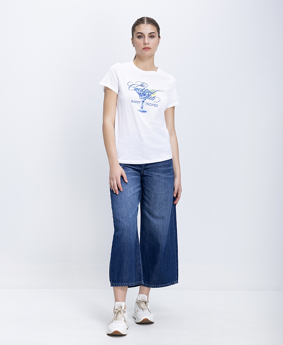 Γυναικείο Βαμβακερό T-Shirt Με Graphic Print