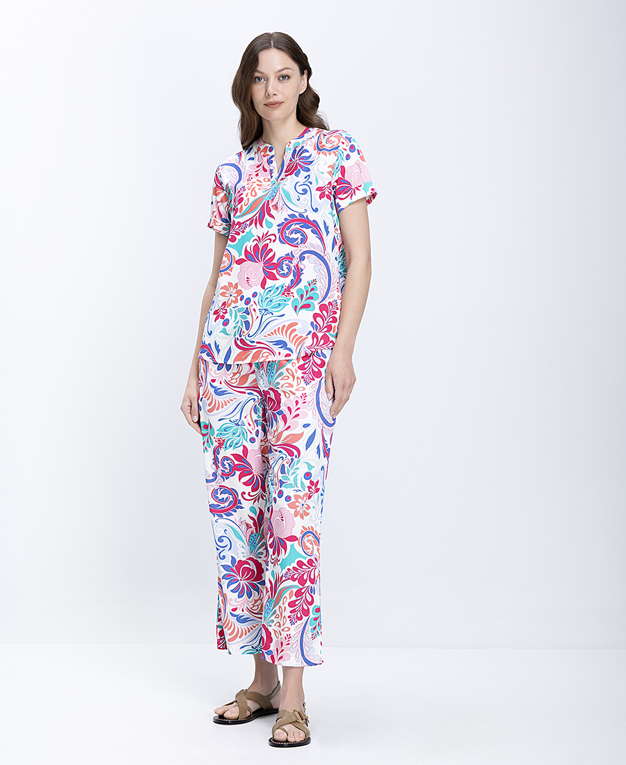 Γυναικεία Μπλούζα Regular Fit Με Πολύχρωμο Floral Print