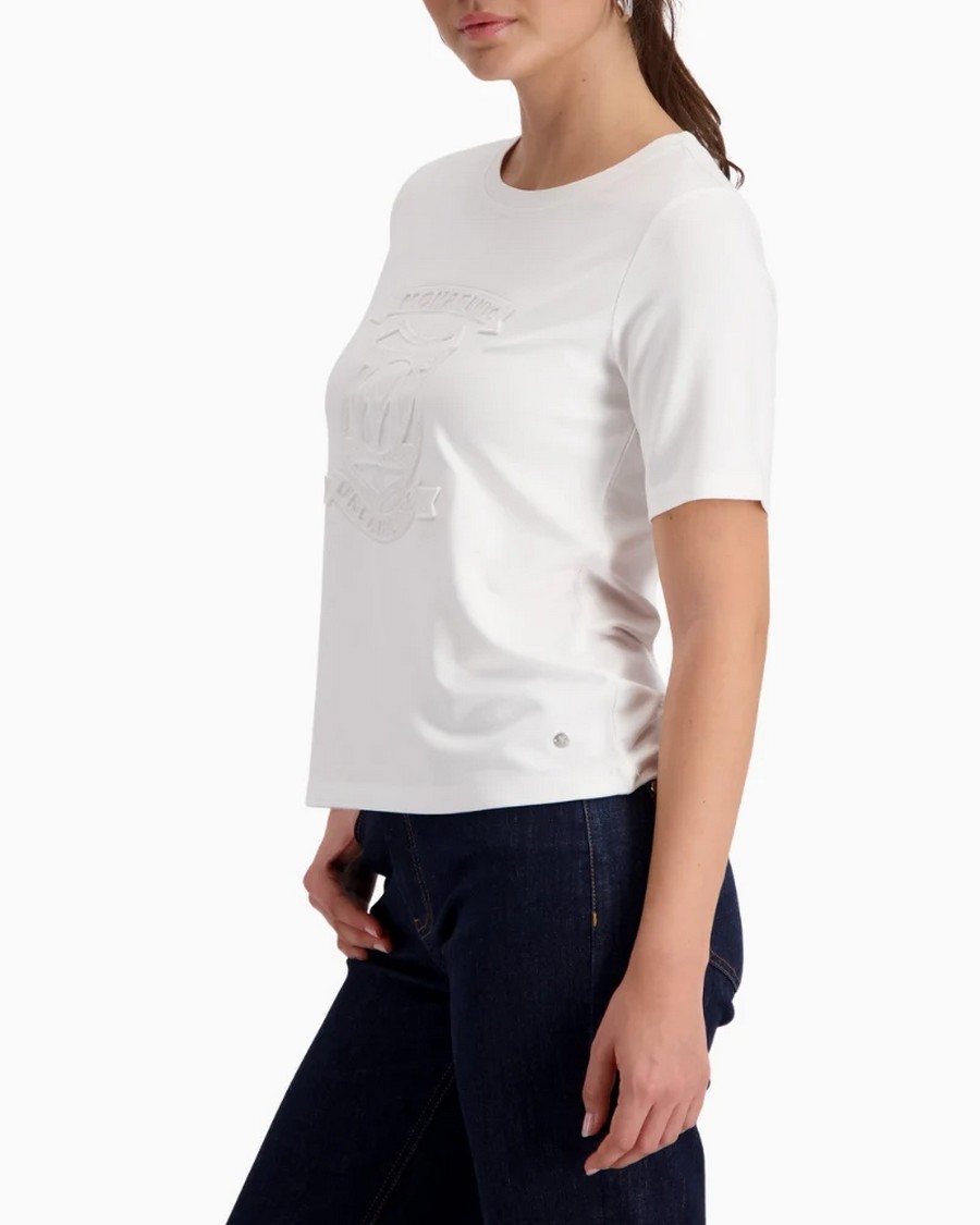 Monari Monari Γυναικείο T-Shirt Με Ανάγλυφο Logo - 5