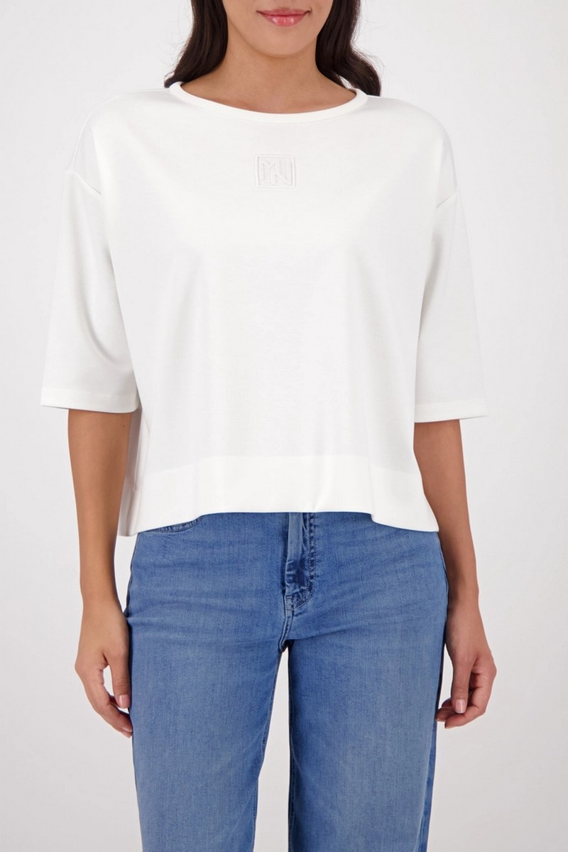 Monari Monari Γυναικεία Μπλούζα Με Ανάγλυφο Logo Regular Fit