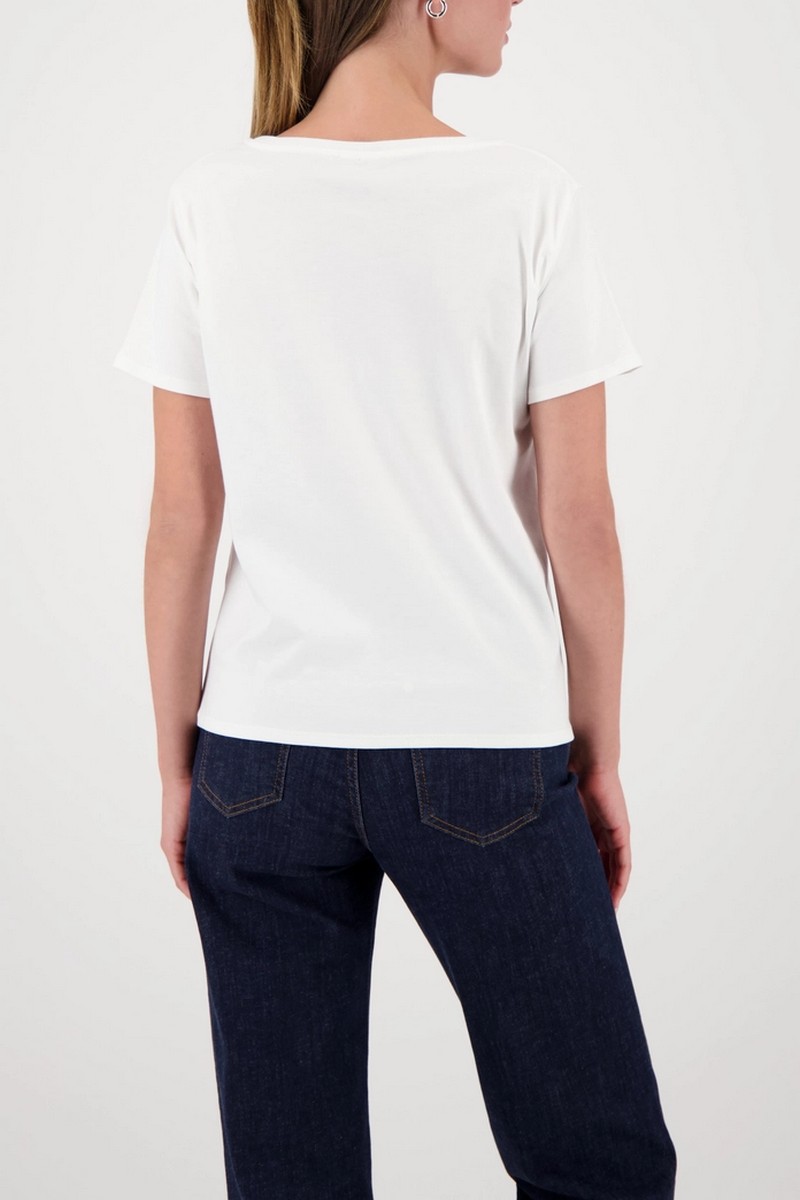 Monari Γυναικείο T-Shirt Βαμβακερό Με Γραφικό Lettering φωτογραφία