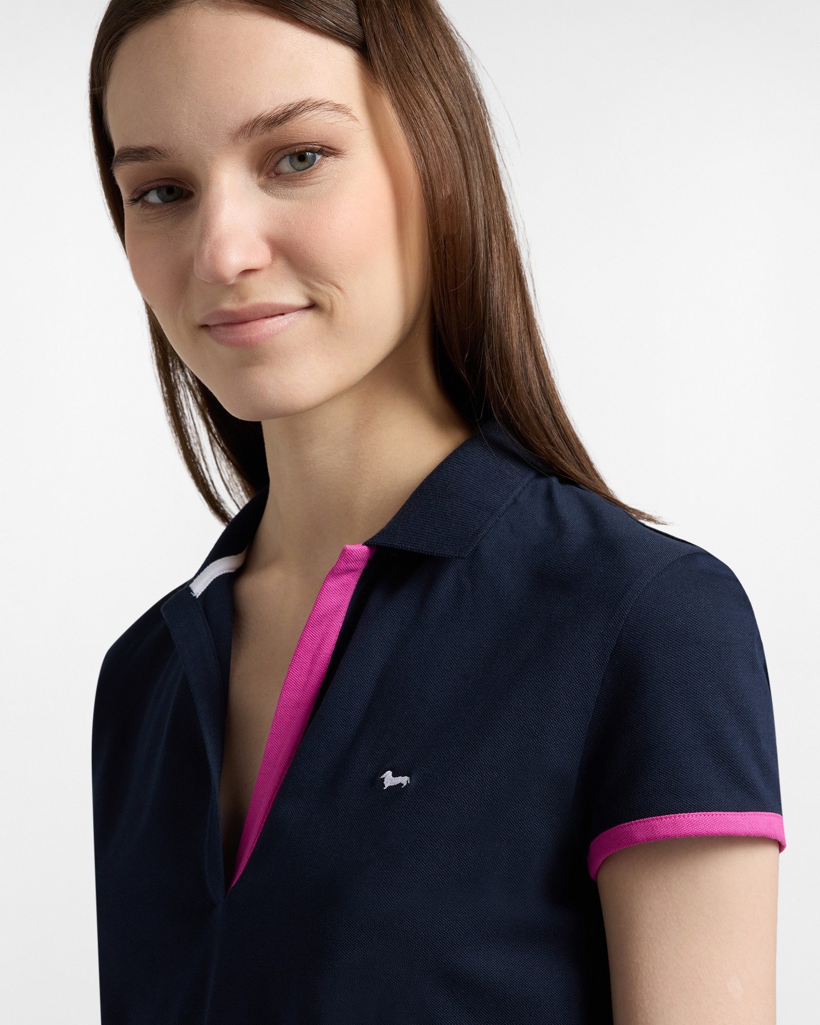 Harmont & Blaine Harmont & Blaine Γυναικεία Polo Μπλούζα Με Contrast Γιακά Slim Fit - 4