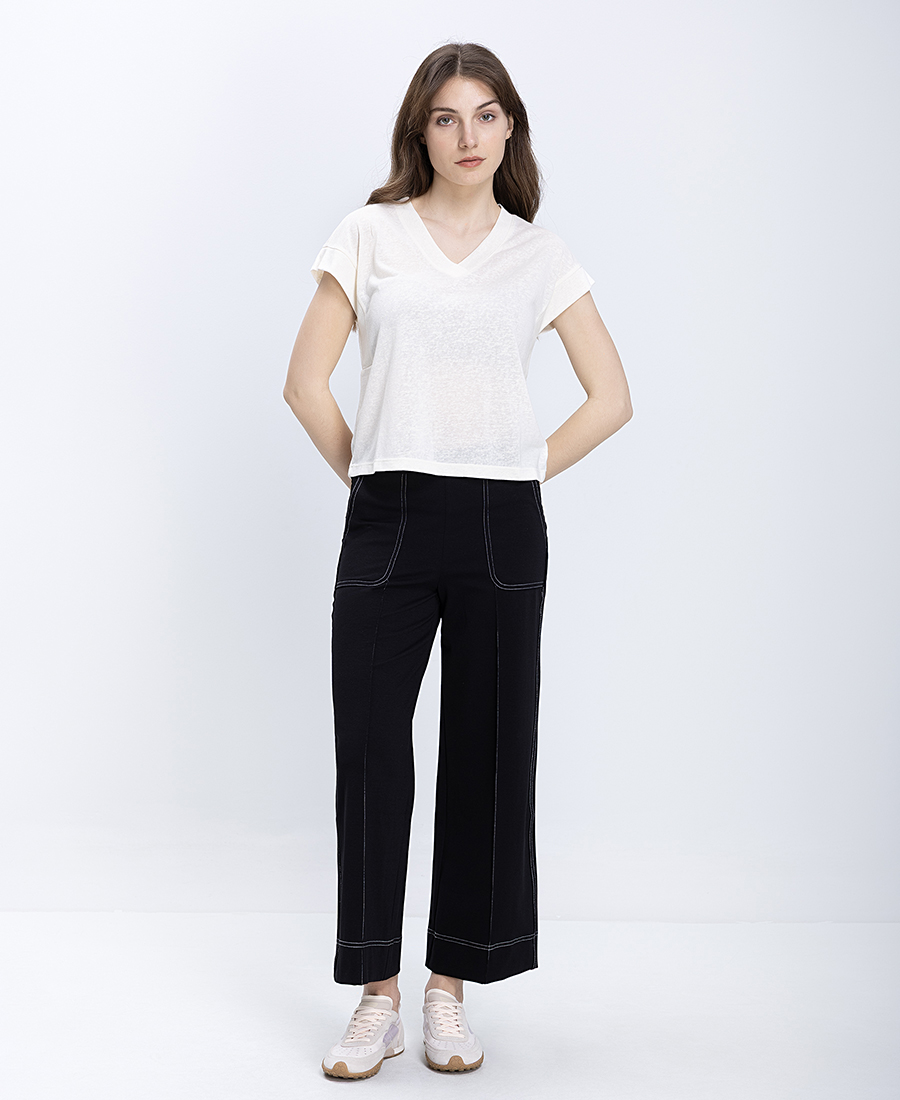 Luna Llena Γυναικεία Μπλούζα V Neck Regular Fit
