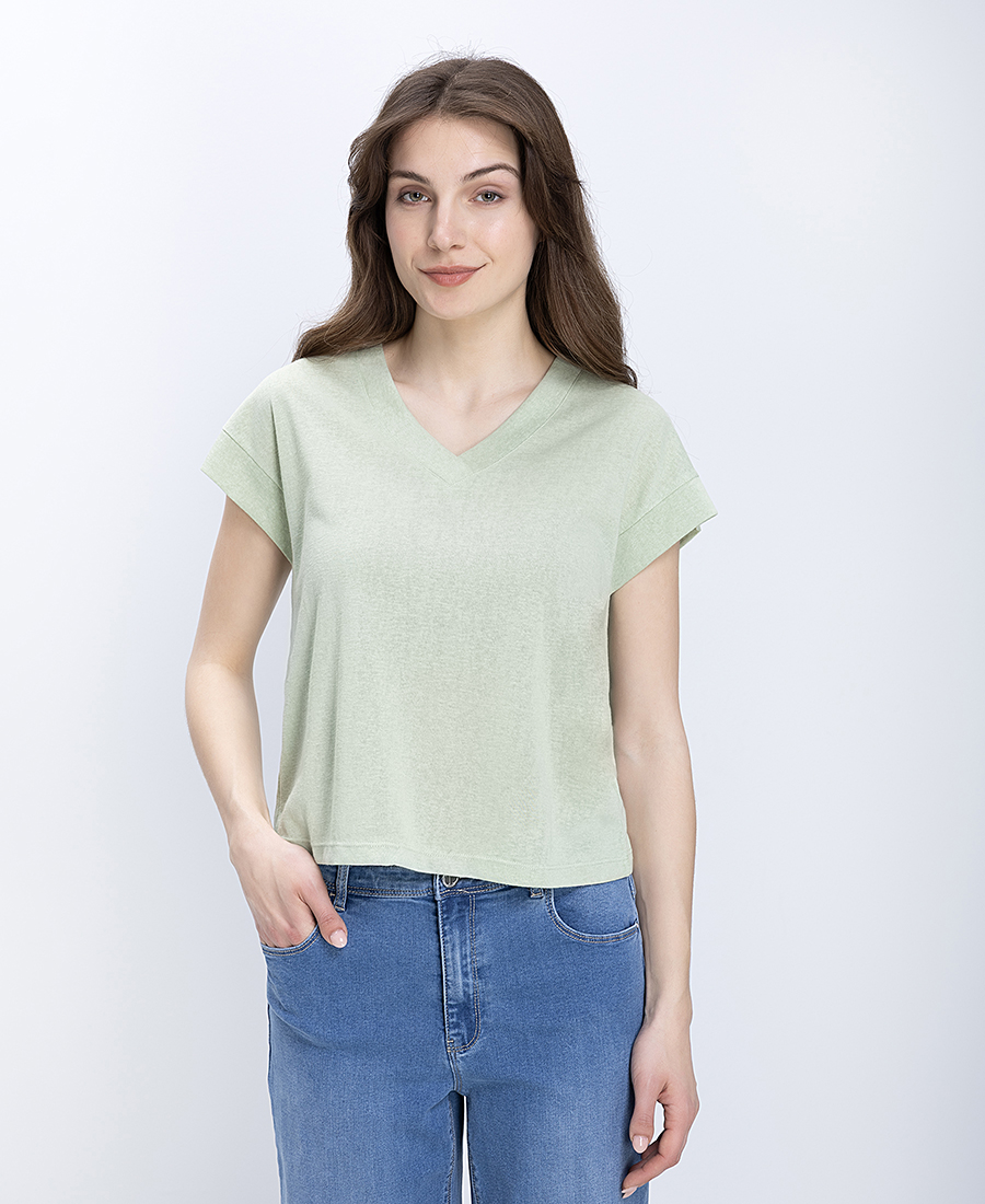 LUNA LLENA Luna Llena Γυναικεία Μπλούζα V Neck Regular Fit