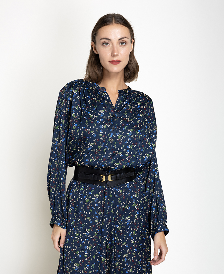 Gerard Darel Γυναικεία Εμπριμέ Floral Μπλούζα Με Κουμπιά Για All-Day Εμφανίσεις