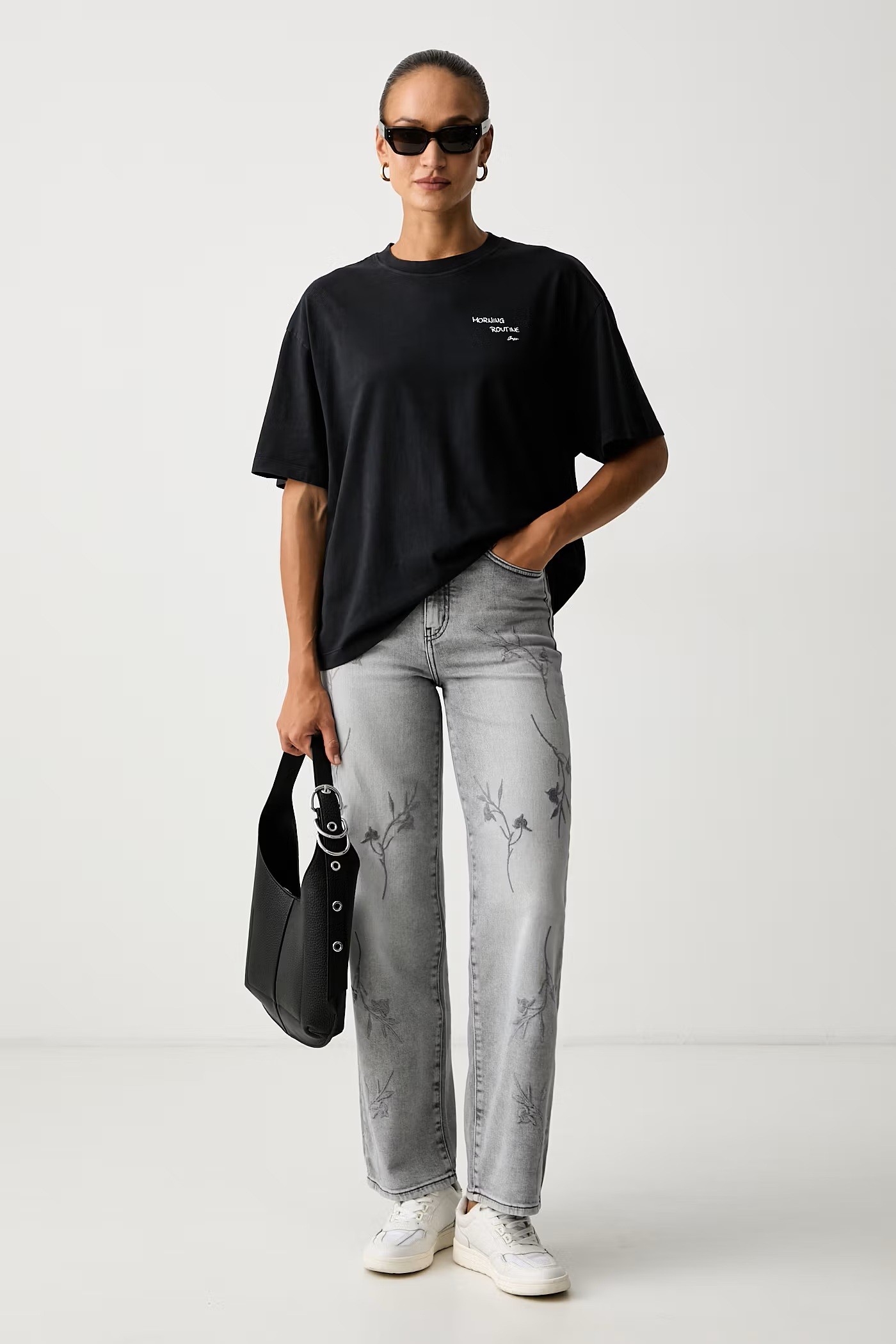 Boss Γυναικείο Βαμβακερό Μαύρο T-Shirt Με Graphic Print Relaxed Fit Για Casual All-Day Εμφανίσεις
